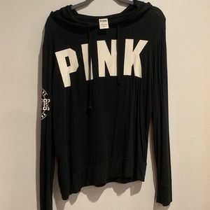 Black & White Pink Lightweight Hoodie